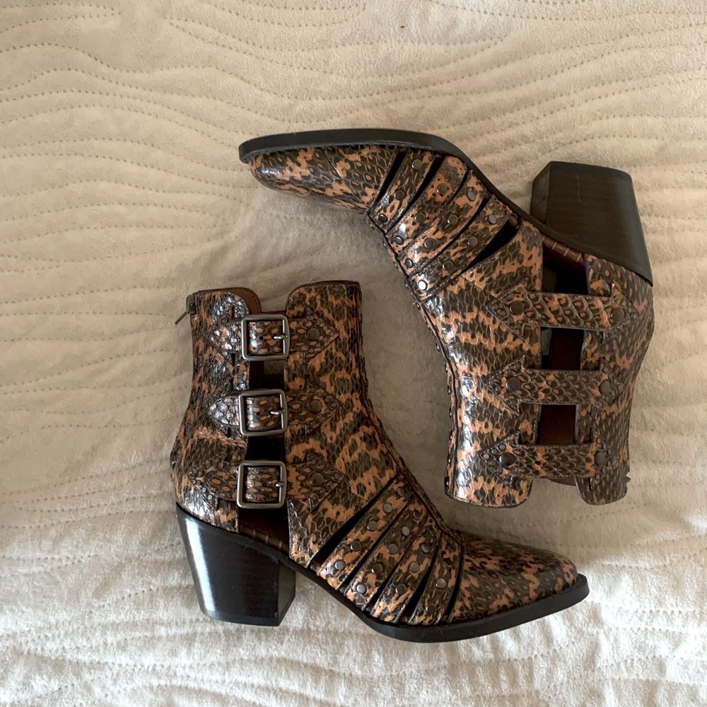 Coach snakeskin boots